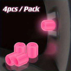 4pcs Luminous Valve Caps for a Shiny Vehicle