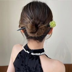Antique Flower Hairpin for Thick Hair