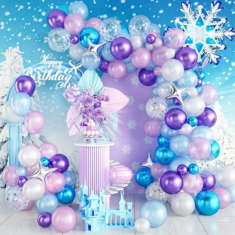Ice & Snow Balloon Garland Arch Kit for Party Decoration