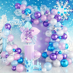 Ice & Snow Balloon Garland Arch Kit for Party Decoration