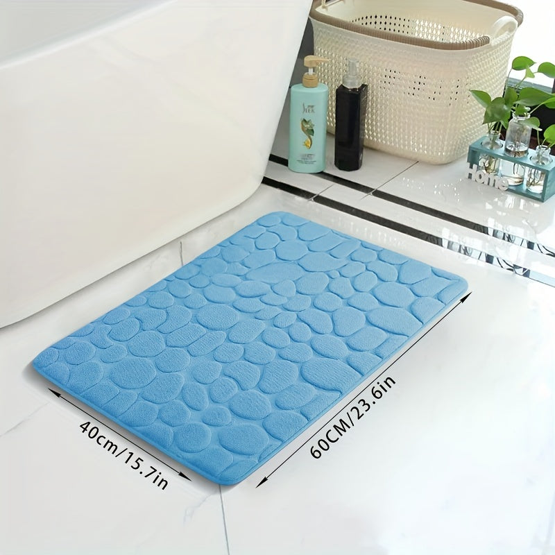 Non Slip Memory Foam Bath Rug Quick Drying Machine Washable Shower Carpet