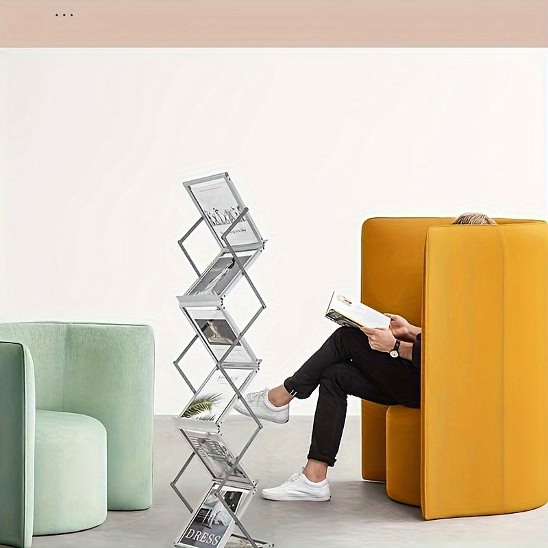 A4 Aluminum Folding Data Rack Catalog Display Office Magazine Exhibition