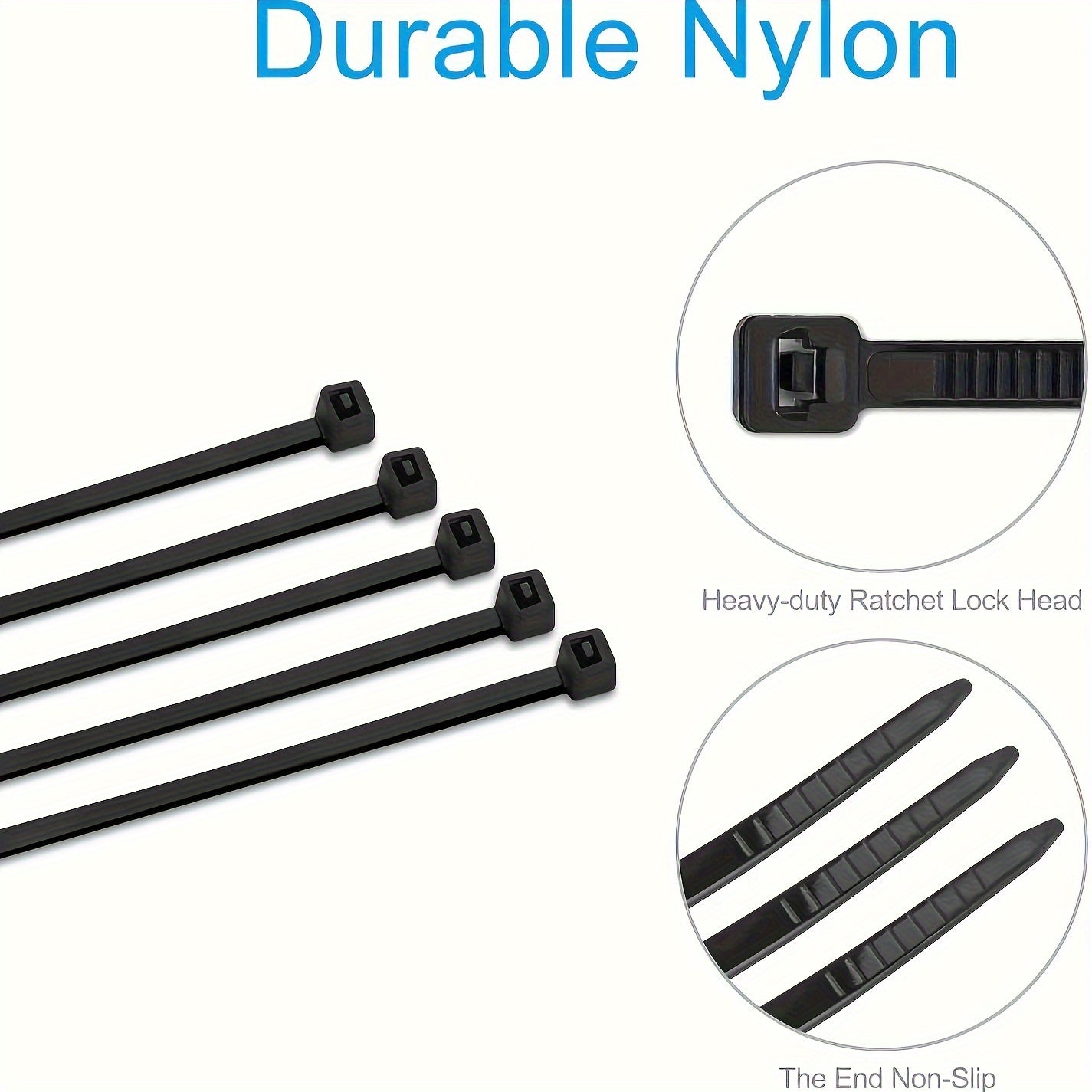 100pcs Ultra Strong Nylon Cable Ties