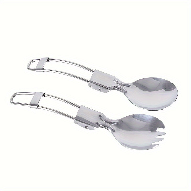 Folding Tableware Salad Spoon Fruit Fork Outdoor Portable Cutlery
