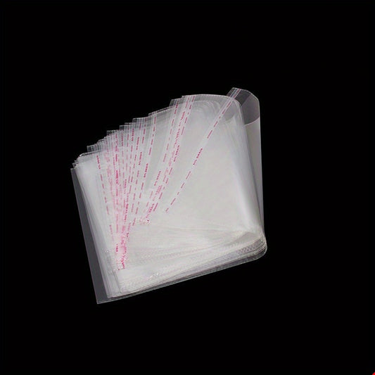 100 Pcs Transparent Self Adhesive Seal Pouch Plastic Opp Bag