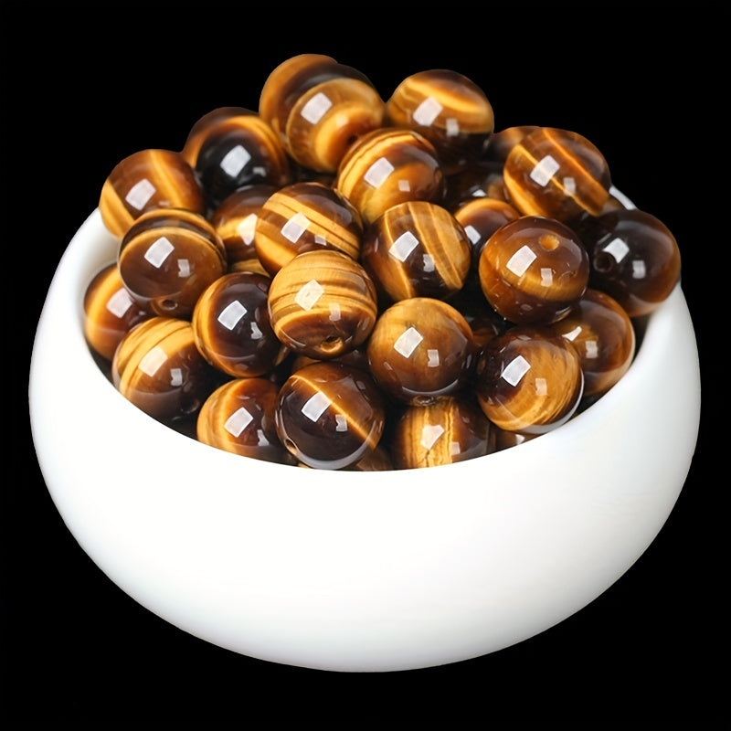 Natural Tiger Eye Beads Brown Smooth Beads Various Sizes DIY Bracelet Necklaces