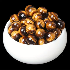 Natural Tiger Eye Beads Brown Smooth Beads Various Sizes DIY Bracelet Necklaces