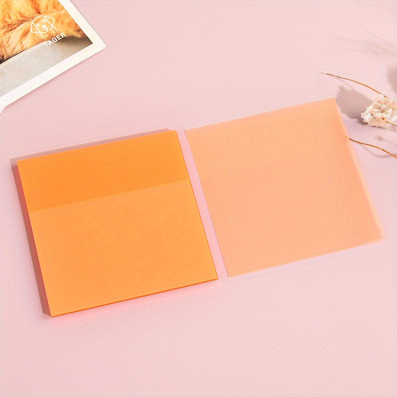 Colorful Transparent Sticky Notes 50 Sheets Waterproof Self Adhesive Memo