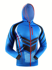 Men's UV Protection Fishing Hoodie Lightweight Sunblock Sport Jacket