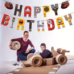 1pc Racing Party Banner Ideal Racing Themed Birthday Party Decor