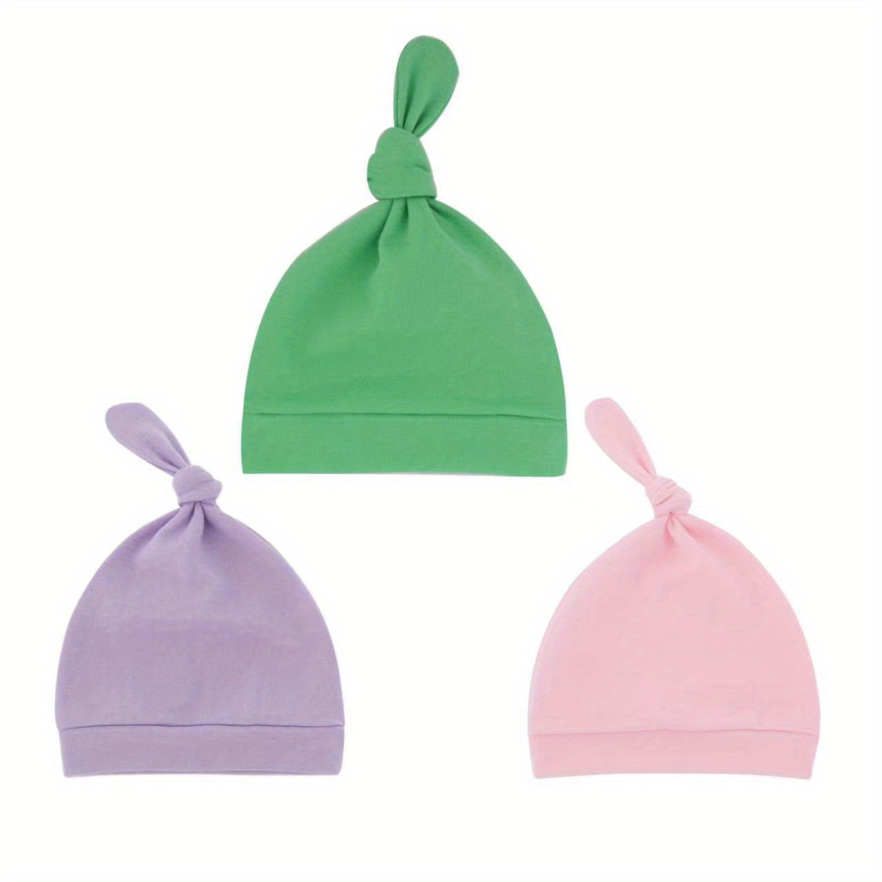 0-3 Months Baby Knotted Hat for Boys and Girls Spring Summer Autumn