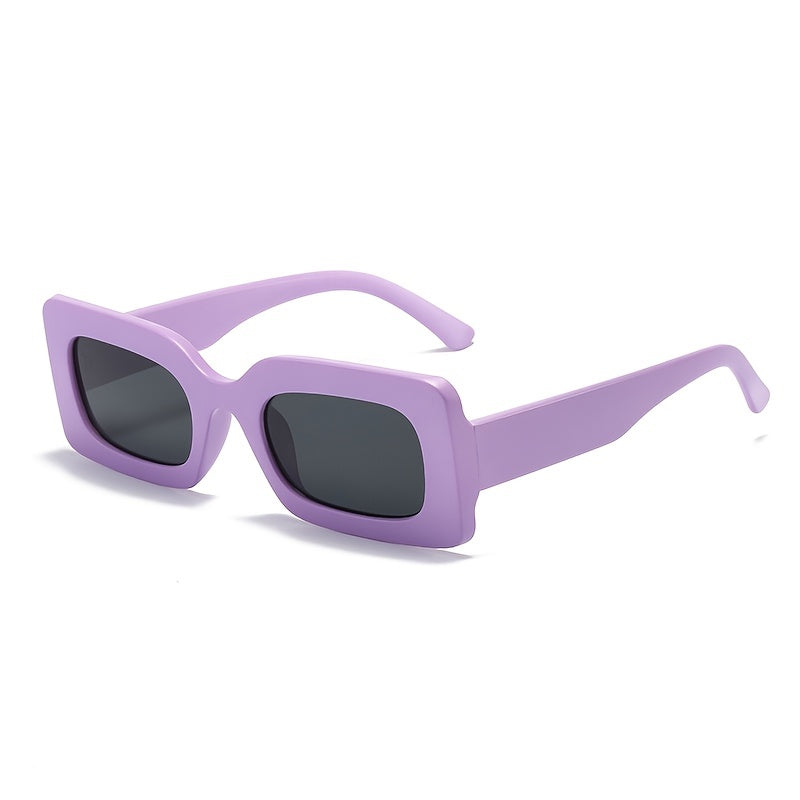 Rectangular Women Sunglasses Transparent Colorful Outdoor Eyewear