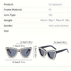 Cat Eye Rhinestones Sunglasses Vintage UV400 Sun Glasses
