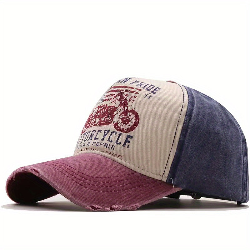 Vintage Motorcycle Graffiti Baseball Cap Snapback Sun Hat
