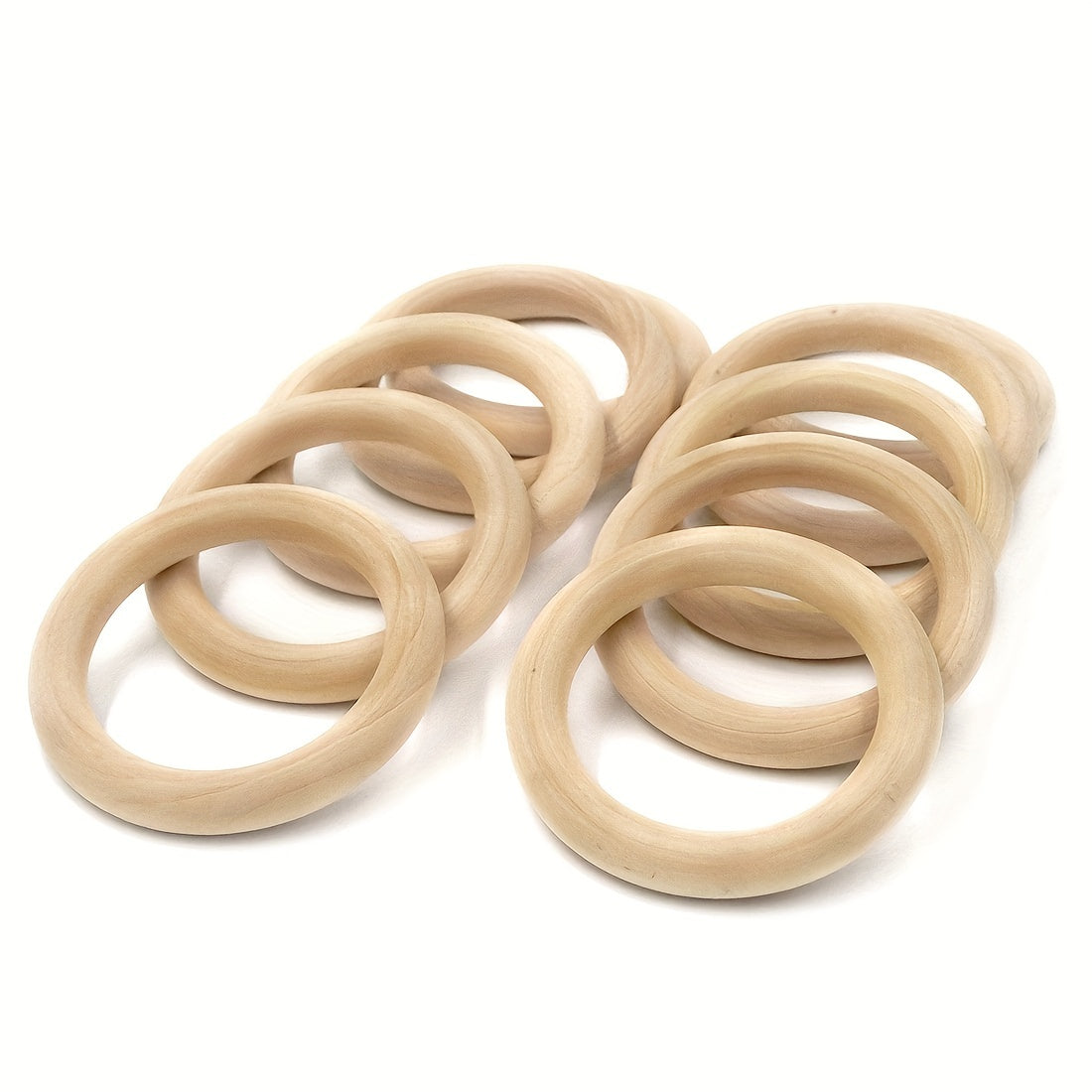 6pcs Wooden Curtain Rings DIY Jewelry Making