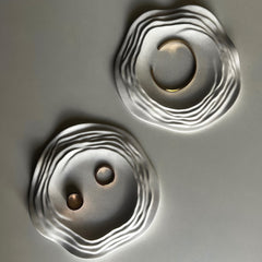 Wave Flower Tray Epoxy Silicone Mold Crystal Drip Plaster Cement Irregular
