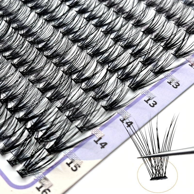 200 Clusters Lashes Mixed D Curling 9-16mm Soft DIY False Eyelashes