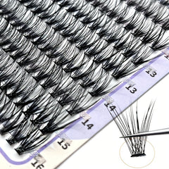 200 Clusters Lashes Mixed D Curling 9-16mm Soft DIY False Eyelashes