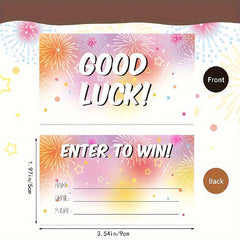 50pcs Student Reward Small Cards Blank Lottery Ticket Form