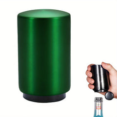Automatic Beer Bottle Opener Push Down Stainless Steel Magnet Catching