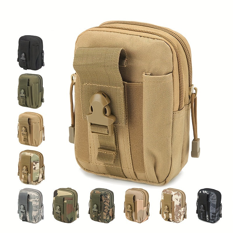 Men's Canvas Small Bag Casual Cell Phone Waist Bag for Travel Work
