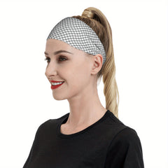 Vintage Plaid Headband Adjustable for Sports & Casual Outfits