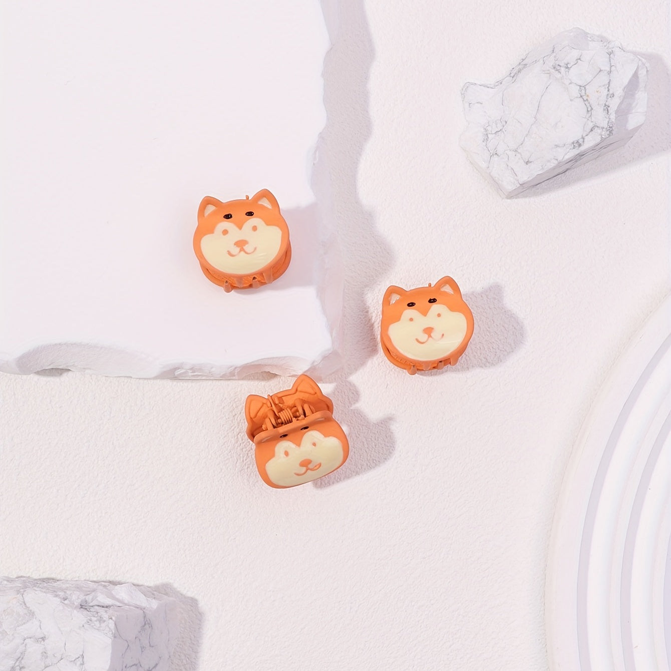 3pcs Mini Dog Hair Claw Clip Cartoon Decor Non-slip Sweet Hair Claw