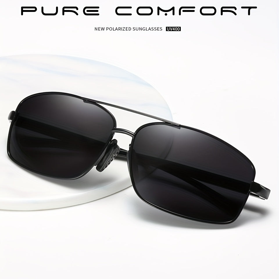 Men's Retro Square Frame Sunglasses Polarized Outdoor Cycling Sports