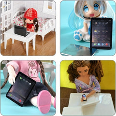 Mini Alloy Accessories 3pcs Kit Dollhouse Set Phone Tablet Laptop Model
