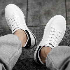 Men's Elevator Shoes Breathable Lace Up Sneakers