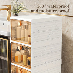 Foldable 5-Layer Storage Box Cabinet with Wheels