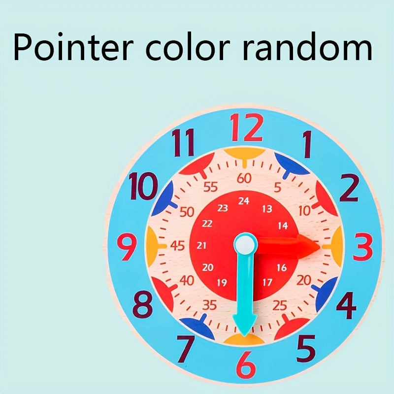 Wooden Educational Clock for Kids Learning Time