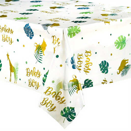 Baby Boy Themed Party Tablecloth - Birthday Party Supplies