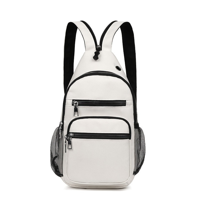 Zipper Front Sling Bag Casual Zipper Strap Backpack