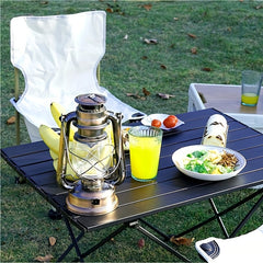 Portable Folding Aluminum Camping Table + Storage Bag