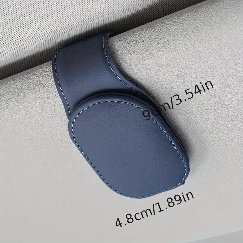 Magnetic Leather Sunglasses Holder for Car Interior