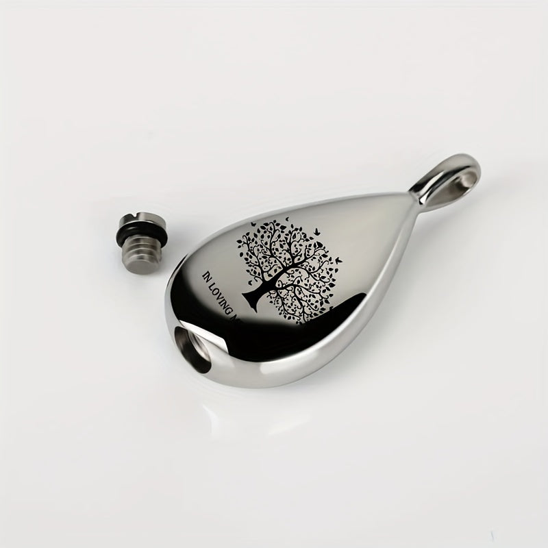 Teardrop Keepsake Ashes Necklace Urn Pendant Cremation Memorial Jewelry