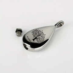 Teardrop Keepsake Ashes Necklace Urn Pendant Cremation Memorial Jewelry