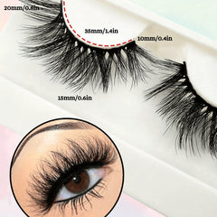 Thick Fluffy D Curling Cat Eye Lashes Faux Mink False Eyelashes