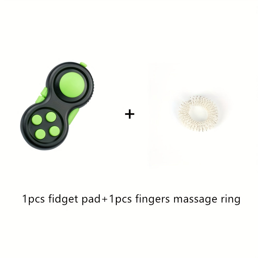 Fidget Pad Toy Finger Massager Ring Stress Relief Sensory Portable Fidget Toy