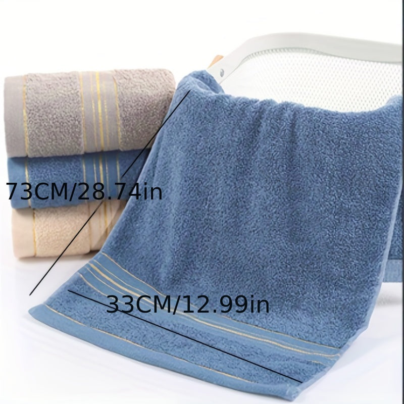 1pc Striped Hand Towel Cotton Soft Skin friendly Face Towel