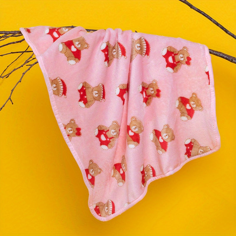 Cartoon Pattern Warm Pet Blanket Soft Dog Winter Blanket
