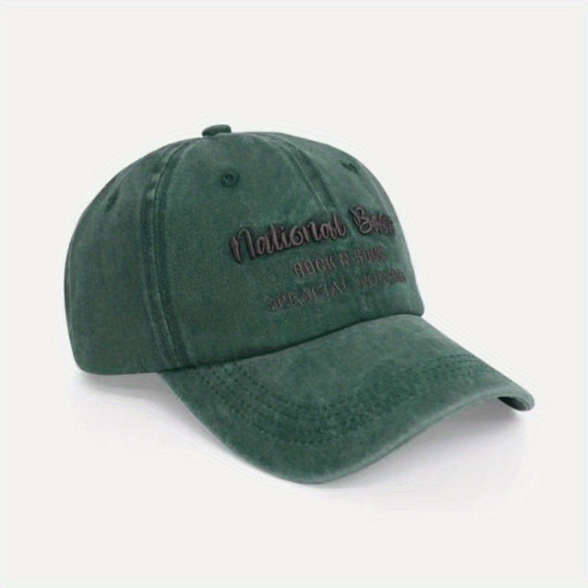 Embroidered Alphabet Baseball Cap Soft Top Cap Japanese Sun V