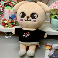 Stray Dog Plush Toy Soft Polyester Stuffed Animal with T Shirt & Pants
