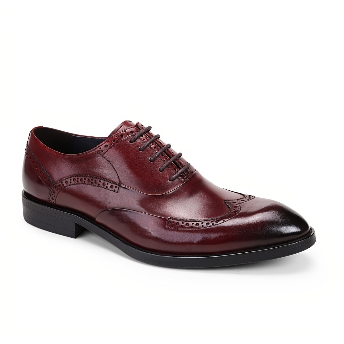 FARWARWO Men's Wingtip Brogue Leather Dress Shoes