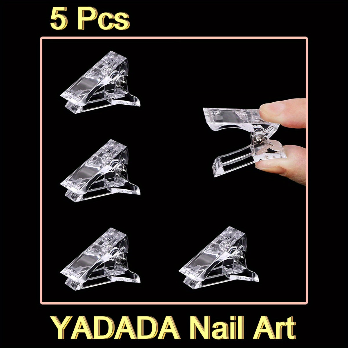 10 Nail Clips For Polygel Fingernail Extension Forms Tips With Acrylic Clippers