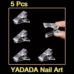 10 Nail Clips For Polygel Fingernail Extension Forms Tips With Acrylic Clippers
