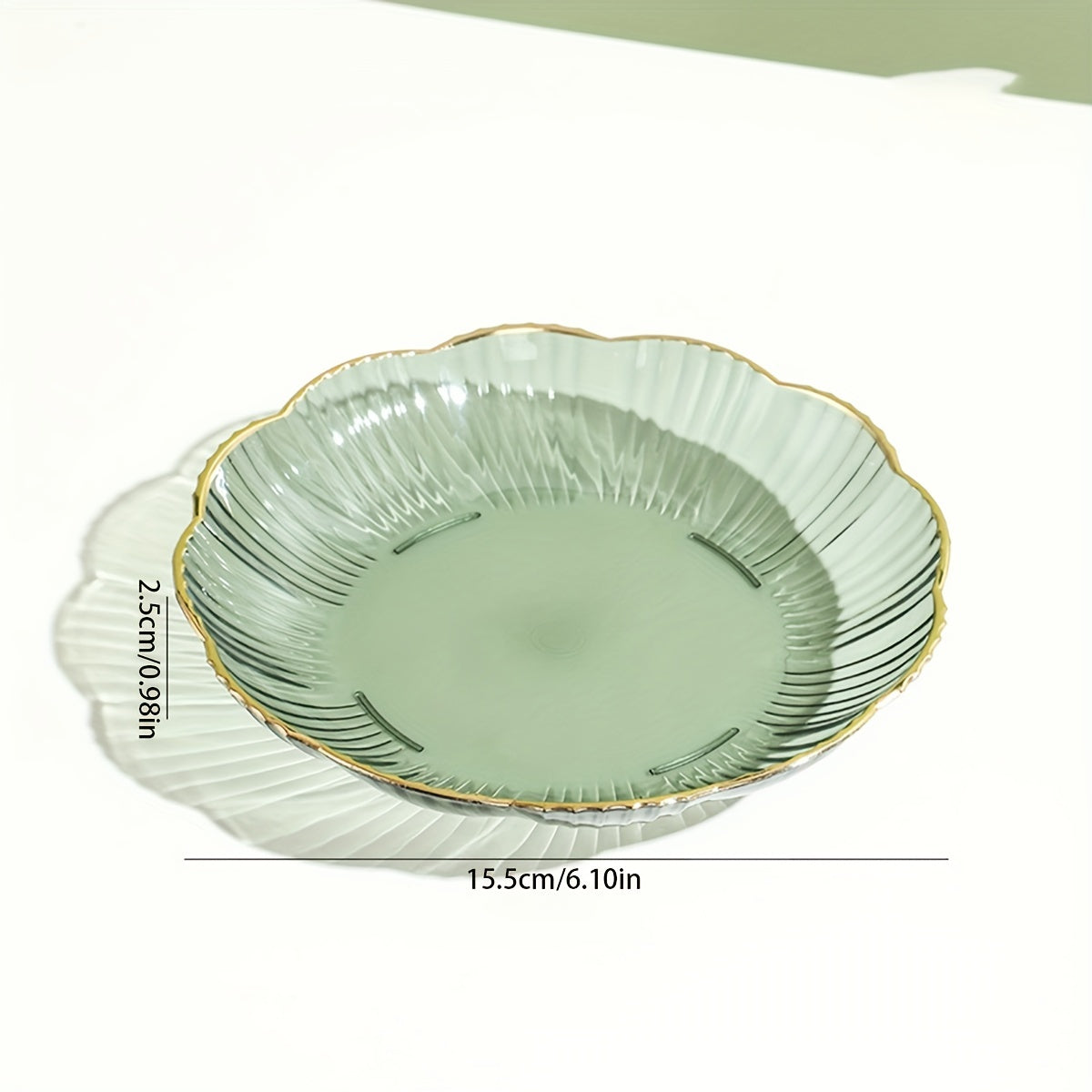 Flower-shaped Bone Dish Golden Edge Plate for Snacks or Fruits