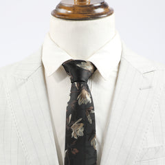 Yellow Flower Tie For Men