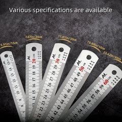 Double Sided Stainless Steel Ruler 15" Metric Imperial DIY Tool